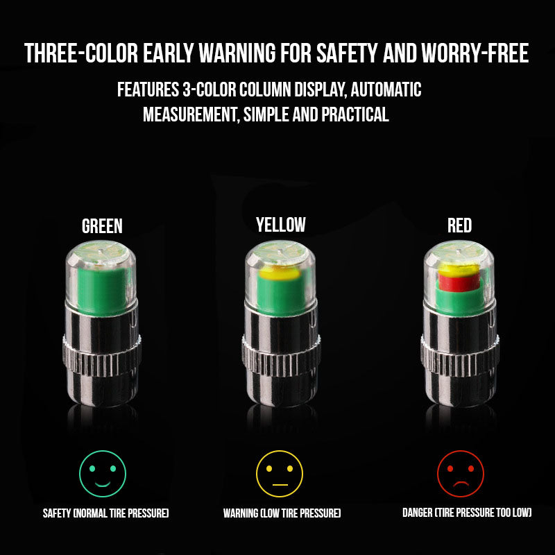 4-Pack Tire Pressure Alert Caps