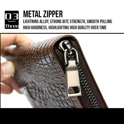 Croc Leather Wallet