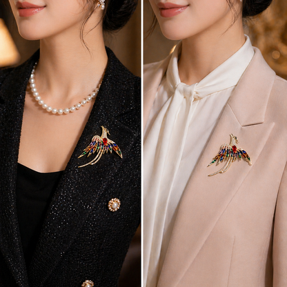 Phoenix Ruby Brooch