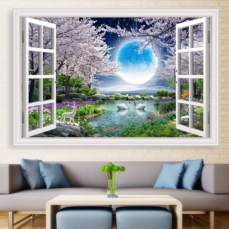 3D View Wall Sticker