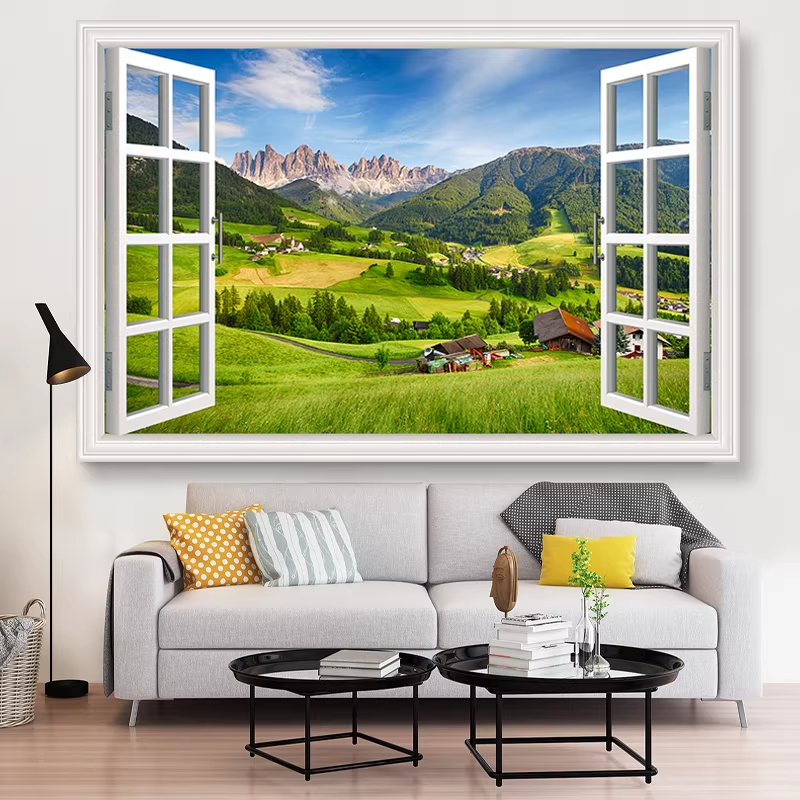 3D View Wall Sticker