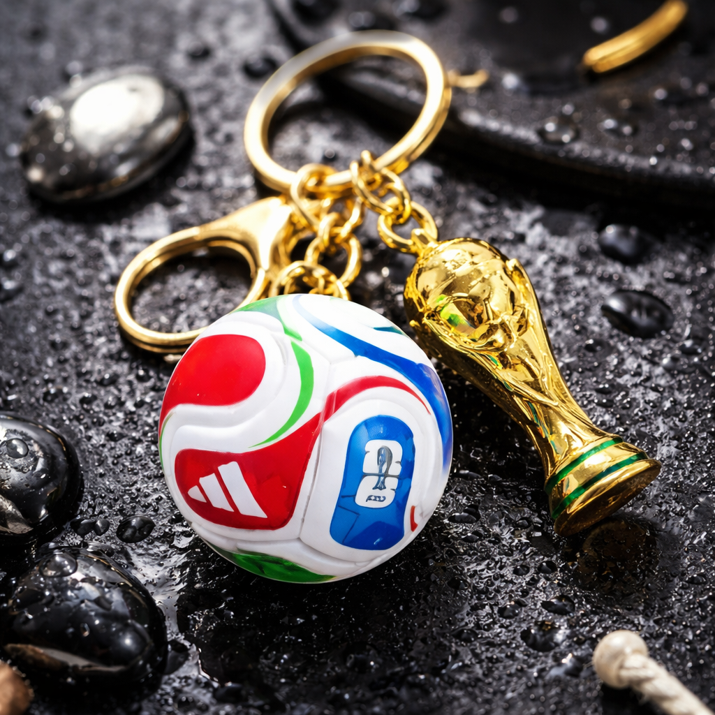 Soccer Trophy Keychain