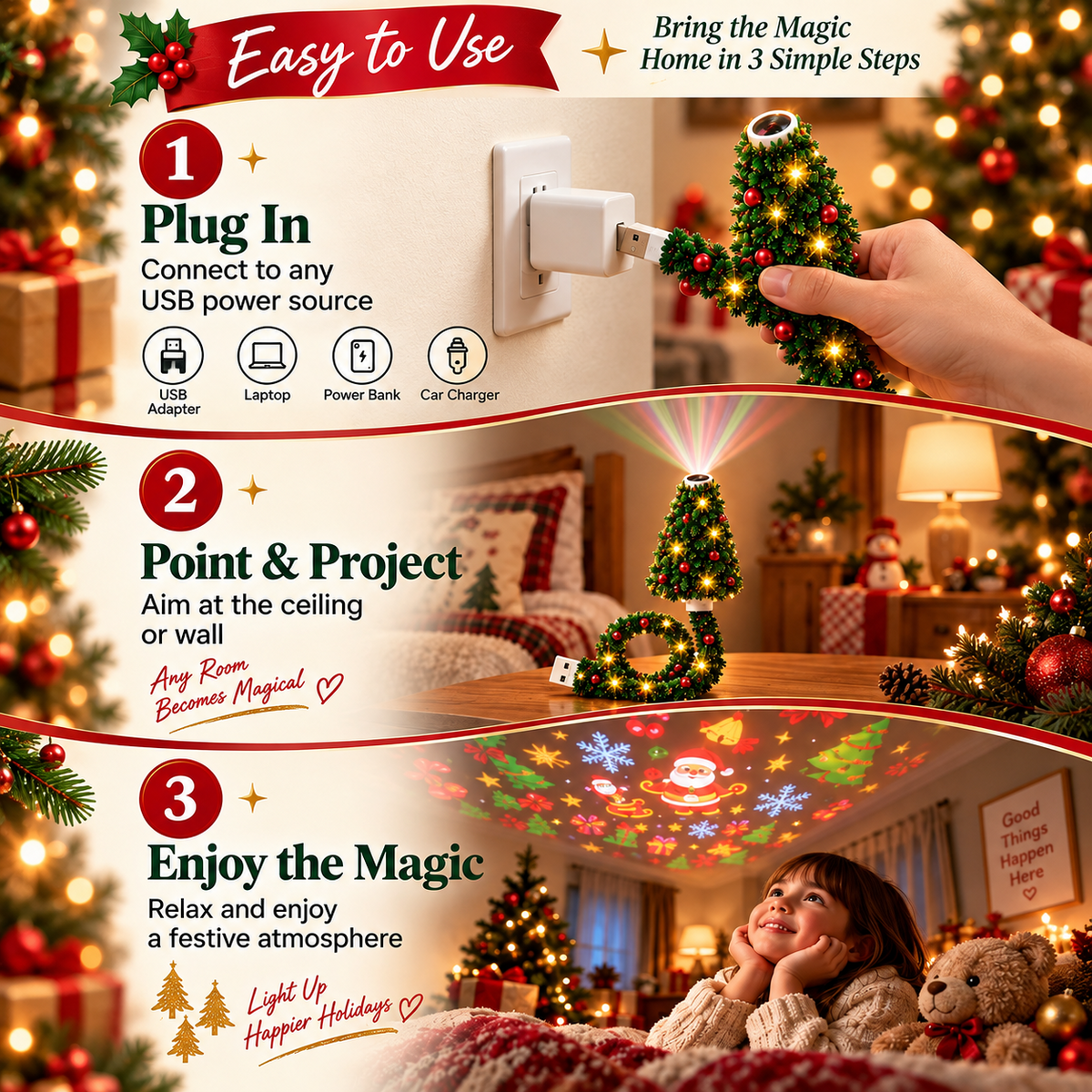 Christmas Projection Lamp