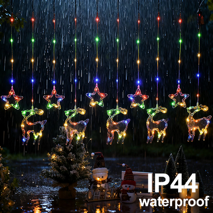 Reindeer Curtain Lights