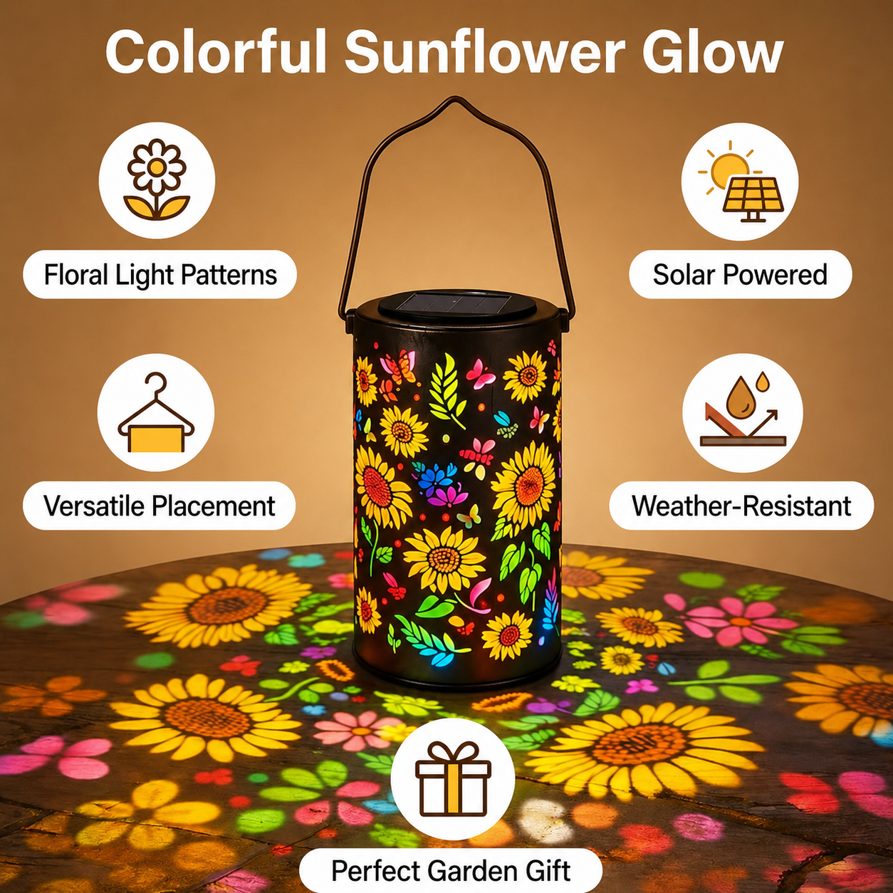 Solar Sunflower Lantern