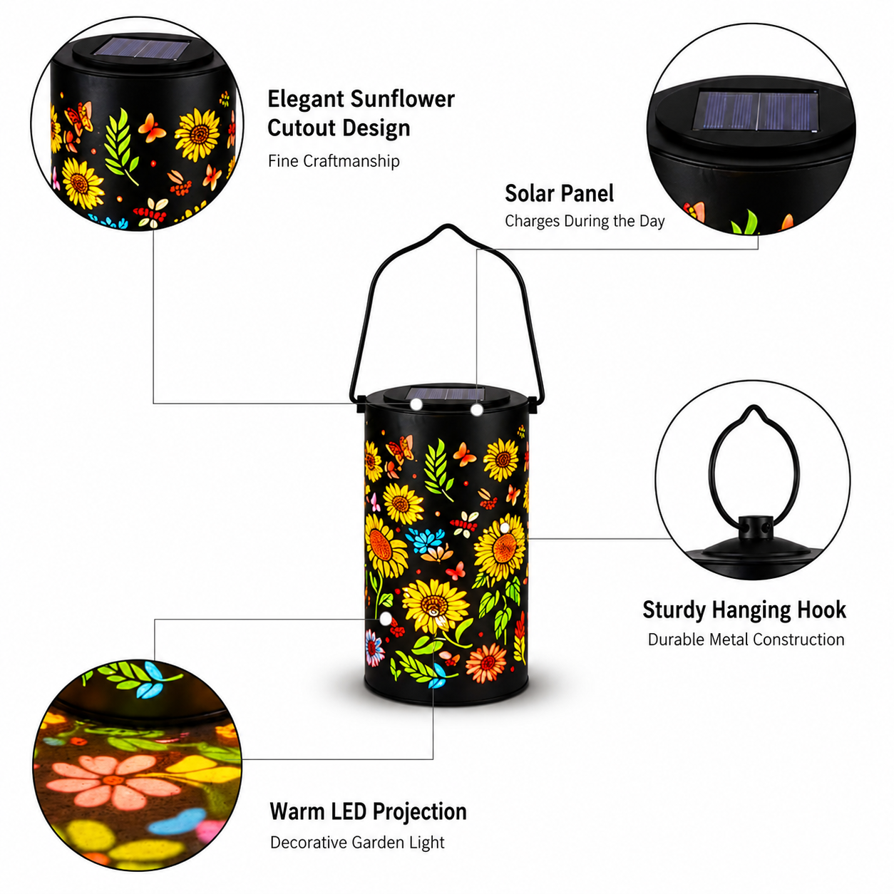 Solar Sunflower Lantern